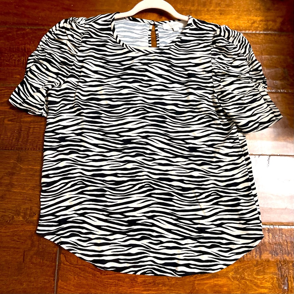 LOFT Zebra Print Top.
